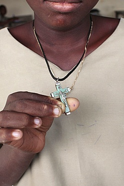 Crucifix, Lome, Togo, West Africa, Africa