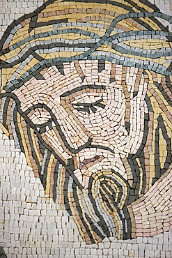 Mosaic in Maronite church, Lome, Togo, West Africa, Africa