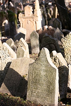 Tombstones in the Old Jewish Cemetery in Josefov, the Jewish district in the Old Town, Prague, Czech Republic, Europe