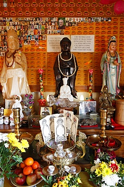 Ancestors' altar, Tu An Buddhist temple, Saint-Pierre-en-Faucigny, Haute Savoie, France, Europe