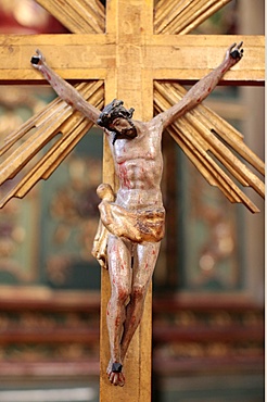 Crucifix in a church, Paris, France, Europe