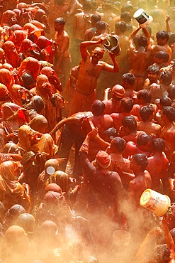 Holi celebration in Dauji temple, Dauji, Uttar Pradesh, India, Asia