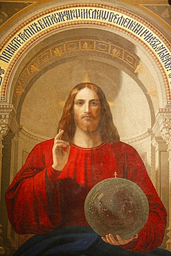 Painting of Jesus, The Iconostasis, St. Issac's Cathedral, St. Petersburg, Russia, Europe