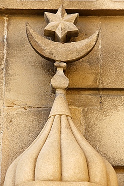 Islamic motif of star and crescent in Baku, Azerbaijan, Central Asia, Asia