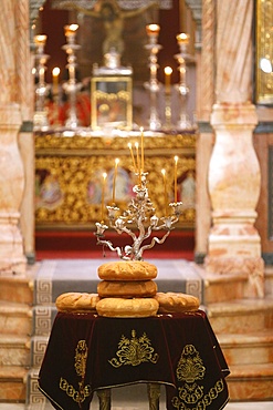 The Greek Orthodox catholicon, Holy Sepulchre Church, Jerusalem, Israel, Middle East