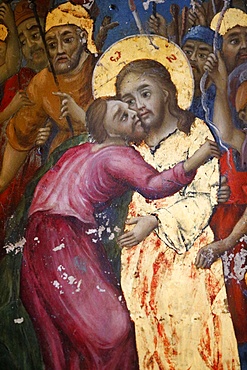 The kiss of Judas, Holy Sepulchre Church, Jerusalem, Israel, Middle East