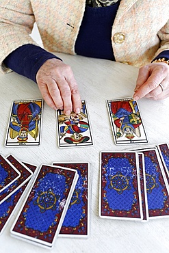 Tarot card reading, Yvelines, France, Europe