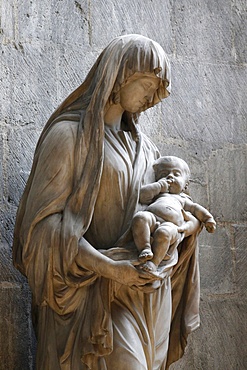 Virgin with Child, Notre-Dame de Rouen cathedral, Rouen, Seine-Maritime, Normandy, France, Europe