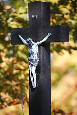 Crucifix in Cemetery, Vienna, Austria, Europe