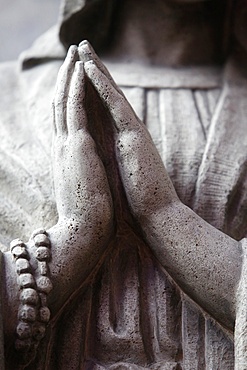 Detail of a statue in Saint Maurice's church, Lille, Nord, France, Europe