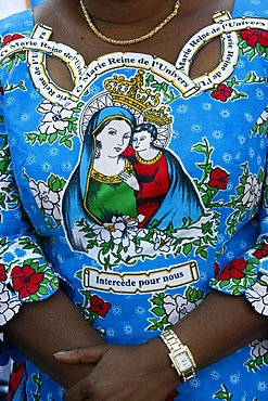 African Catholic woman, Lourdes, Hautes Pyrenees, France, Europe