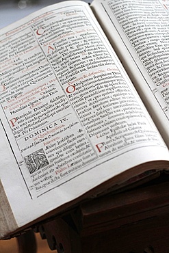 Old Bible in Latin, Sallanches, Haute-Savoie, France, Europe