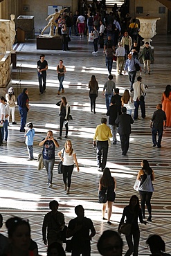 Visitors in the Louvre Museum, Paris, France, Europe