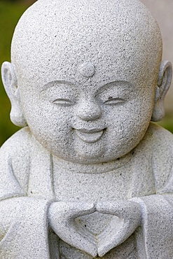 Statue of Buddhist monk, Fo Guang Shan temple, Bussy St. George, Seine et Marne, France, Europe