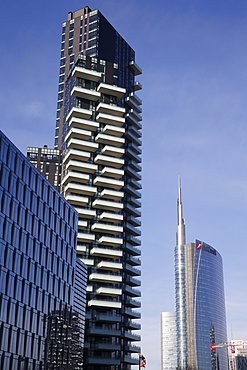 Modern buildings near Porta Nuova, Milan, Lombardy, Italy, Europe