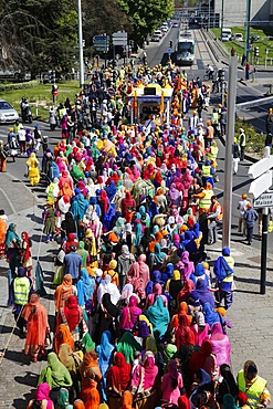 Hola Mohalla, procession during the Sikh new year, in Bobigny, France, Europe