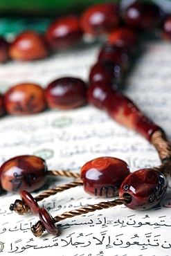 Quran and Tasbih (prayer beads), Haute-Savoie, France, Europe