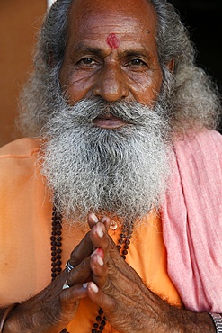 Indian sadhu in Vrindavan, Uttar Pradesh, India, Asia