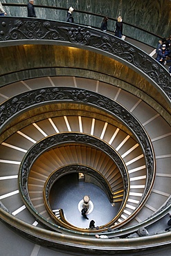 Spiral staircase, Vatican Museum, Rome, Lazio, Italy, Europe