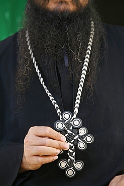 Egyptian Orthodox Coptic priest, Jerusalem, Israel, Middle East