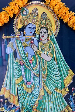 Krishna and Radha, Sri Thenday Yutthapani Temple, Ho Chi Minh City, Vietnam, Indochina, Southeast Asia, Asia