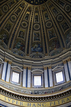 Dome, St. Peter's Basilica, Vatican, Rome, Lazio, Italy, Europe