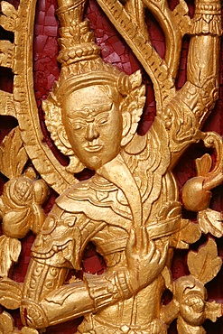 Buddhist deity at Wat Siphoutthabath, Luang Prabang, Laos, Indochina, Southeast Asia, Asia