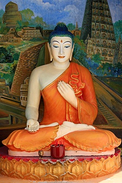 Buddha, Dharmikarama Burmese temple, Penang, Malaysia, Southeast Asia, Asia