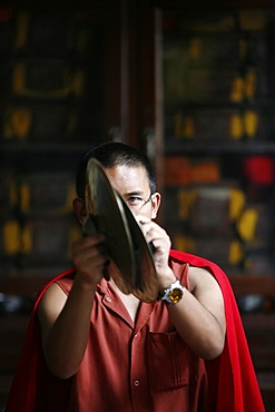 Buddhist ceremony, Swayambhunath temple, Kathmandu, Nepal, Asia