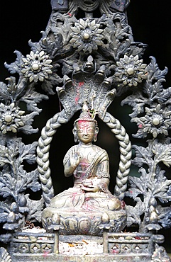 Statue of the Buddha in Golden temple, Patan, Nepal, Asia