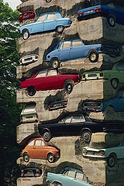 Long Term Parking, Arman 1982, Fondation Cartier at Jouy-en-Josas, Ile de France, France, Europe