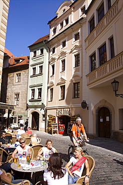 A small street of the Jewish ghetto in Prague, Czech Republic, Europe