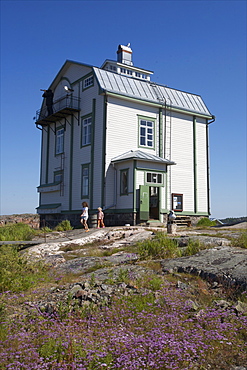 Restaurant and house on Kobba Klintar island in the Aland archipelago, Finland, Scandinavia, Europe