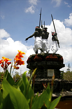 Statue in the historic center of Denpasar, Bali, Indonesia, Southeast Asia, Asia