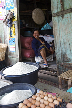 At the market of Luang Prabang, Laos, Indochina, Southeast Asia, Asia