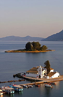 View of the old monastery of Vlacherne, Corfu, Ionian Islands, Greek Islands, Greece, Europe