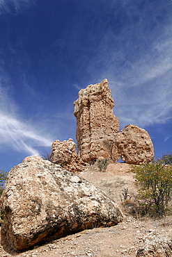 Finger Rock, a limestone rock formation, Damaraland, Namibia, Africa