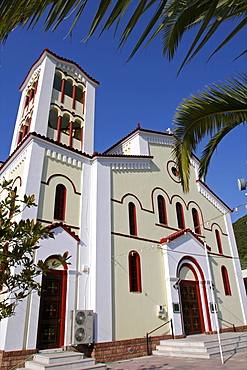 The church of Sami, neo-Classical Venetian style, on the east coast of Cephalonia, Ionian Islands, Greek Islands, Greece, Europe