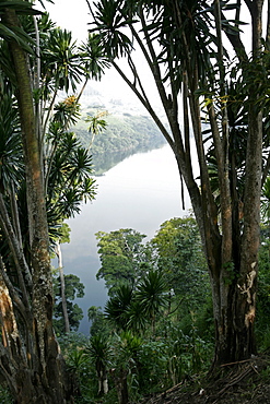 The crater lake of Bunyaruguru close to Ndali Lodge, western area, Uganda, East Africa, Africa