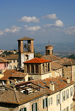 Roofs of the city, Perugia, Umbria, Italy, Europe