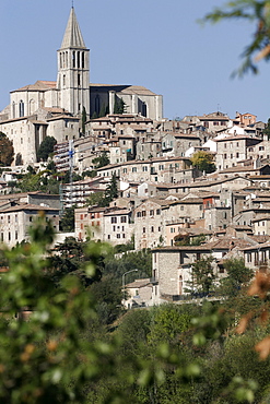 The town of Todi, south of Perugia, Umbria, Italy, Europe