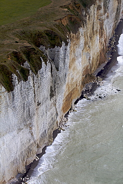 The limestone cliffs in the area of Etretat on the Alabaster coast, Seine Maritime, Normandy, France, Europe