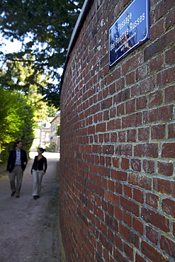 A narrow street of Veules-les-Roses, Seine Maritime, Normandy, France, Europe