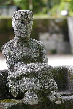 A classic sculpture in the village of Samosir, Lake Toba, Sumatra, Indonesia, Southeast Asia, Asia