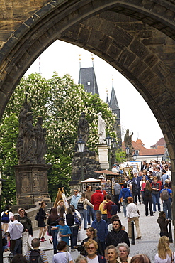 The Charles Bridge, UNESCO World Heritage Site, Prague, Czech Republic, Europe