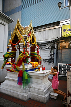 A small shrine in Bangkok, Thailand, Southeast Asia, Asia