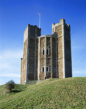 Exterior view from the east, Orford Castle, Suffolk, England, United Kingdom, Europe


