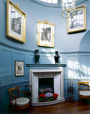 The Lantern fireplace, Walmer Castle, Kent, England, United Kingdom, Europe


