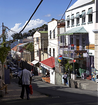 Street scene, Grenada, Windward Islands, West Indies, Caribbean, Central America