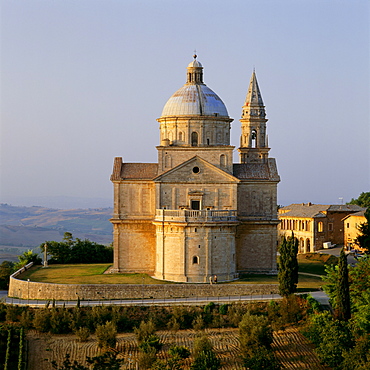 San Biagio Renaissance church, architect Antonio da Sanguello, Montepulciano, Tuscany, Italy, Europe